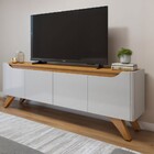 Rack Para Tv Até 58 Polegadas Grecia 4 Portas Off White/natur