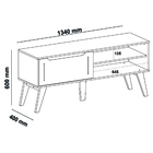 Rack Para Tv Até 60" 134x50cm Pés Em Mdf 1 Porta E 2 Nichos L