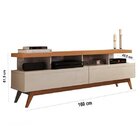 Rack Para Tv Até 60 Polegadas 160cm Pés Em Madeira Maciça Viv