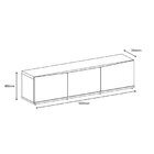 Rack Para Tv Até 60 Polegadas 180cm 2 Portas 1 Gaveta Eros  C