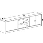 Rack Para Tv Até 60 Polegadas 180cm Fumê/montana