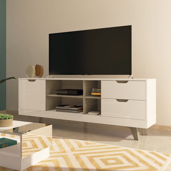 Rack Para Tv Até 60 Polegadas 2 Gavetas Michigan Off White/ca
