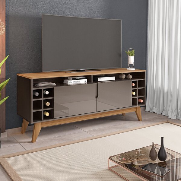 Rack Para Tv Até 60 Polegadas 2 Portas 135cm Wine Versátile C