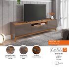 Rack Para Tv Até 60 Polegadas 2 Portas 1 Gaveta 180cm Pés Em