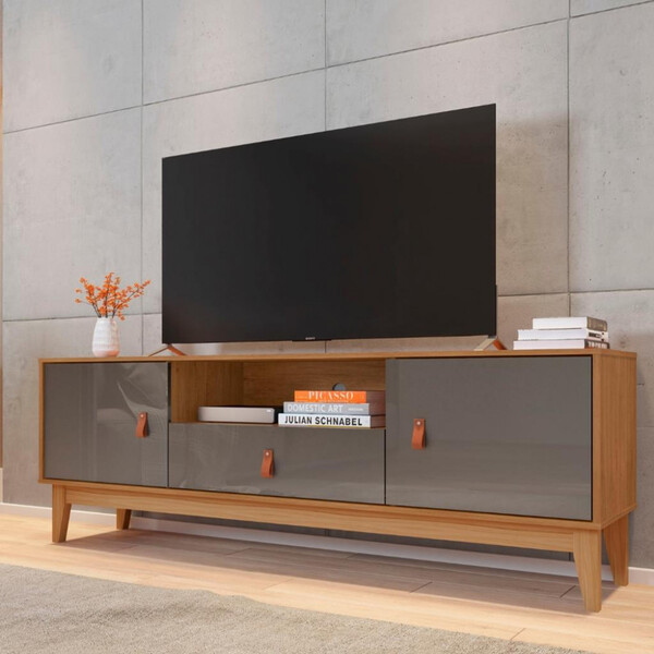 Rack Para Tv Até 60 Polegadas 2 Portas 1 Gaveta Esmeralda Plu