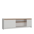 Rack Para Tv Até 60 Polegadas 2 Portas 2 Nichos Branco/nogal