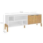 Rack Para Tv Até 60 Polegadas 2 Portas Madeira Com Pés  Branc