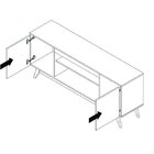Rack Para Tv Até 60 Polegadas 2 Portas Retrô Malibu Giga Móve