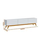 Rack Para Tv Até 60 Polegadas 3 Gavetas 2.6 Branco Acetinado
