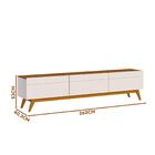 Rack Para Tv Até 60 Polegadas 3 Gavetas 2.6 Off White Freijó
