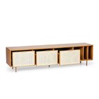 Rack Para Tv Até 60 Polegadas 3 Gavetas Madeira Maciça Artemo