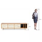 Rack Para Tv Até 60 Polegadas 3 Gavetas Madeira Maciça Artemo