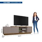 Rack Para Tv Até 60 Polegadas 3 Portas Las Vegas  Cacao/lâmin