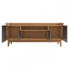 Rack Para Tv Até 60 Polegadas Adria 4 Portas Cinza Perola/noc