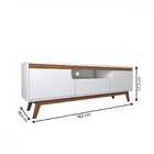 Rack Para Tv Até 60 Polegadas Albany 2 Portas 1 Gaveta Branco