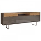 Rack Para Tv Até 60 Polegadas Berlim 3 Portas 2 Gavetas Cinza