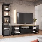 Rack Para Tv Até 60 Polegadas Com 5 Nichos Com Estante Telada