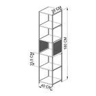 Rack Para Tv Até 60 Polegadas Com 5 Nichos Com Estante Telada