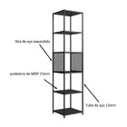 Rack Para Tv Até 60 Polegadas Com 5 Nichos Com Estante Telada