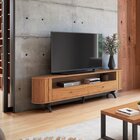 Rack Para Tv Até 60 Polegadas Com Canto Arredondado 2 Gavetas