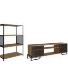 Rack Para Tv Até 60 Polegadas Com Estante Telada Preto / Mel