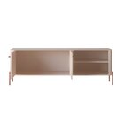 Rack Para Tv Até 60 Polegadas Curvo Pés E Puxadores Em Metal