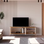 Rack Para Tv Até 60 Polegadas Curvo Pés E Puxadores Em Metal