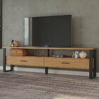 Rack Para Tv Até 60 Polegadas Em Mdf Com Prateleiras E 2 Gave