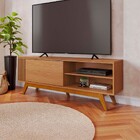 Rack Para Tv Até 60 Polegadas Gillies 1 Porta Ripado Freijó -