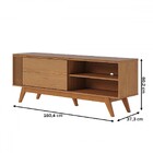 Rack Para Tv Até 60 Polegadas Gillies 1 Porta Ripado Freijó -