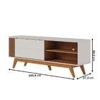 Rack Para Tv Até 60 Polegadas Gillies 1 Porta Ripado Off Whit