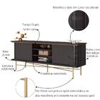 Rack Para Tv Até 60 Polegadas Golden Com Pés Metal Grafite/na