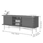 Rack Para Tv Até 60 Polegadas Golden Com Pés Metal Grafite/na