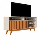 Rack Para Tv Até 60 Polegadas Hermes 2 Portas Ripado Off Whit