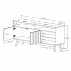 Rack Para Tv Até 60 Polegadas Hermes 2 Portas Ripado Off Whit