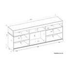 Rack Para Tv Até 60 Polegadas Lev 160 Cor Caiena Creme Dj Móv