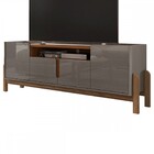Rack Para Tv Até 60 Polegadas Lizz 4 Portas Cinza Perola/cedr