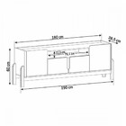 Rack Para Tv Até 60 Polegadas Lizz 4 Portas Cinza Perola/cedr