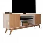 Rack Para Tv Até 60 Polegadas Malibu Wood 2 Portas Off White/