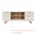 Rack Para Tv Até 60 Polegadas Nature Com 2 Gavetas E Uma 1  P