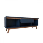 Rack Para Tv Até 60 Polegadas Navy 2 Portas 1 Gaveta Azul - P