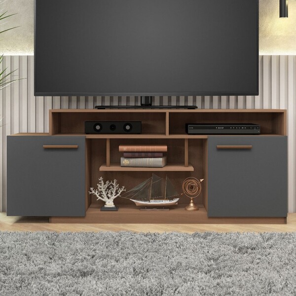 Rack Para Tv Até 60 Polegadas Otto 2 Portas Manchester/grafit