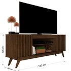 Rack Para Tv Até 60 Polegadas Retrô Ripado Malibu Wood  Cedro
