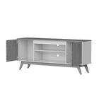 Rack Para Tv Até 60 Polegadas Retrô Ripado Malibu Wood  Off W