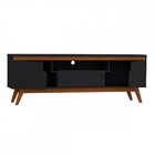 Rack Para Tv Até 60 Polegadas Rio 2 Portas 1 Gaveta Preto - O