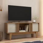 Rack Para Tv Até 60 Polegadas Ripado Naturalle/cristalo - Dec