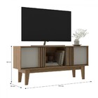 Rack Para Tv Até 60 Polegadas Ripado Naturalle/cristalo - Dec