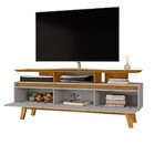 Rack Para Tv Até 60 Polegadas Rubi 3 Portas Naturalle/off-whi