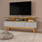 Rack Para Tv Até 60 Polegadas Rubi 3 Portas Naturalle/off-whi