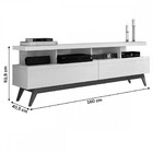 Rack Para Tv Até 60 Polegadas Vivare Wood 2 Gavetas Off White